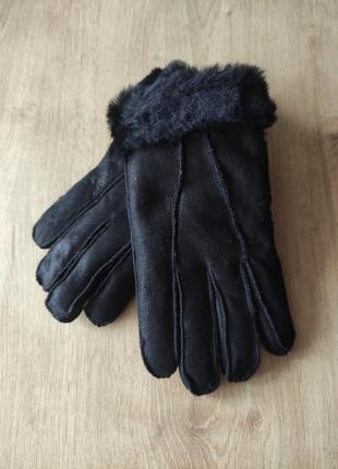 Шикарные  мужские кожаные перчатки на натуральной овчине. германия. . размер  8 (м).