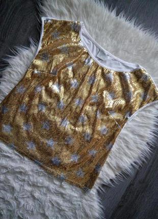 Блискуча футболка блуза в паєтки топ в паєтки