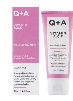 Мультивитаминная маска для лица q+a vitamin a.c.e. warming gel mask, 75 мл