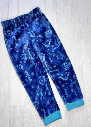 Теплые махровые штаны с динозаврами nutmeg 3-4г.1 фото