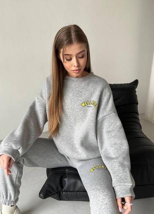 Свитшот брюки худи костюм спортивный