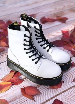 Чоботи зимові ❄dr. martens jadon white хутро1 фото