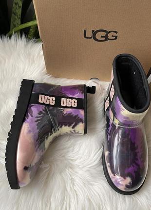 Ugg clear mini original сіліконові прозорі жіночі ботинки