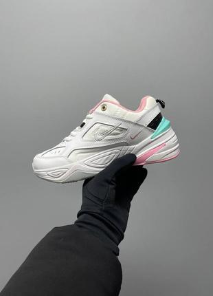 Женские кроссовки nike m2k tekno white pink turquoise / smb4 фото