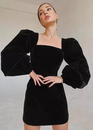 Сукня оксамит(полірований велюр)