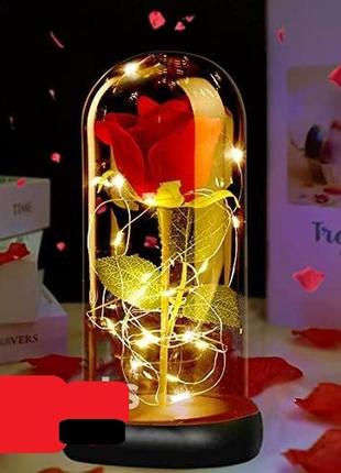 Rose в стекле светодиодной подсветкой для влюбленных германия1 фото