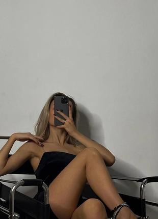 Очень привлекательное женское платье на брителе- цепочке, цвет: синий, черный, размер: 42-44, 44-466 фото