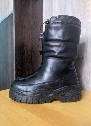 Зимние кожаные сапоги, ботинки, ботинки