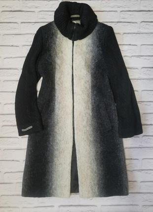 Пальто чорне, шерсть пальто жіноче, чорне пальто довге, кашемірове пальто