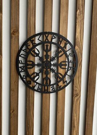 Настенный декор панно картина лофт из металла вальхалла валькнут руны