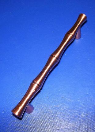 Меблева ручка бамбук 96мм мідь