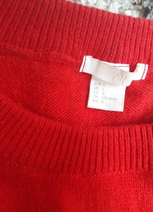 Яркий свитер h&m с паетками размер l-xl 10% шерсти3 фото