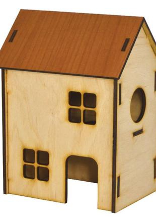 Дом 2-этажный для хомяка (цветной), 13см х 9см х 18см (лорі)