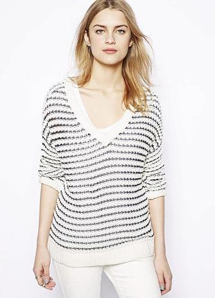 В'язаний светр, пуловер в смугу