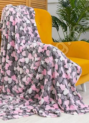 Плед м'який із мікрофібри 150х200 см плед сніжок приємний до тіла травка