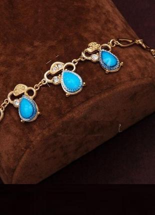 🏵️ красивый браслет в стразах, новый! арт. 3548