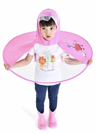 Зонт дождевик плащ для детей от 2 до 6 дет свинка пеппа, детский дождевик круг зонт2 фото