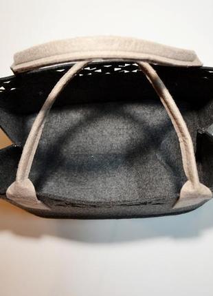 Практичная стильная объемная сумка с перфорацией,сумка-шоппер для пасхи2 фото