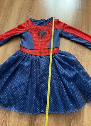 Платье человек паук спайдермен на 7-8лет3 фото