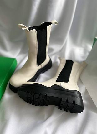 Ботинки женские весна-осень bottega veneta no logo, ботинки жэнкие, женккие челсы