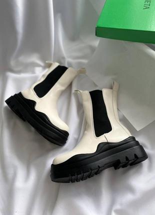 Ботинки женские весна-осень bottega veneta no logo, ботинки жэнкие, женккие челсы