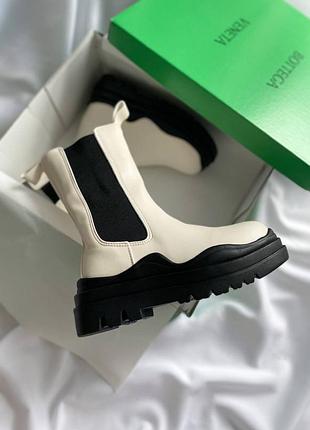 Ботинки женские весна-осень bottega veneta no logo, ботинки жэнкие, женккие челсы