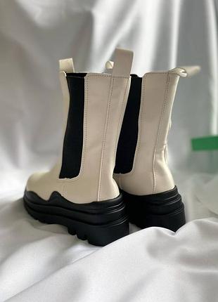 Ботинки женские весна-осень bottega veneta no logo, ботинки жэнкие, женккие челсы