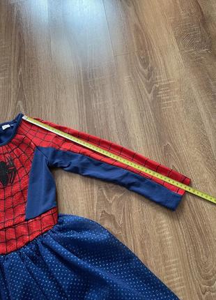 Платье человек паук спайдермен на 7-8лет4 фото