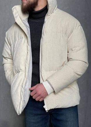 Незвичайна вельветова куртка зимова тепла коротка преміум якості