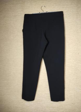 Чорні шерстяні вкорочені брюки штани вовняні5 фото