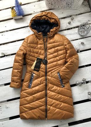 Брендове зимове пальто підліткове для дівчинки 164 см1 фото