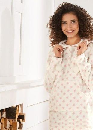 Тёплая плюшевая домашняя туника свитшот пижама esmara германия5 фото