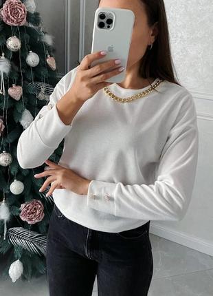 Светр білий чорний пудра беж 💥