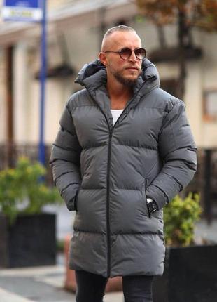 Тепла та якісна зимова водовідштовхуюча куртка пуховик1 фото