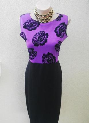 Гарне,нове плаття,сарафан,трикотаж в оксамитові квіти,pippin ді,14-16р,великий розмір