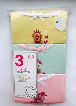 Майки примарк 3 шт {1.5-15 лет} primark