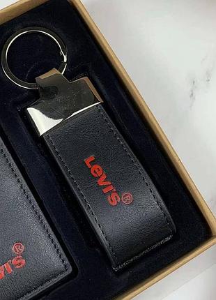 Мужской кошелек levis черный / портмоне / подарок на новый год парню / мужу / брату / папе5 фото