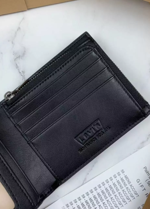 Мужской кошелек levis черный / портмоне / подарок на новый год парню / мужу / брату / папе4 фото