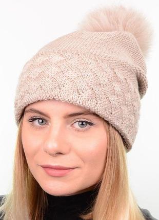 Шапка gven 18085 бежевий