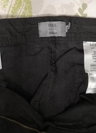 Брендовые новые летние натуральные брюки marks & spencer3 фото