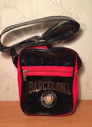 Лакова сумка через плече barcelona