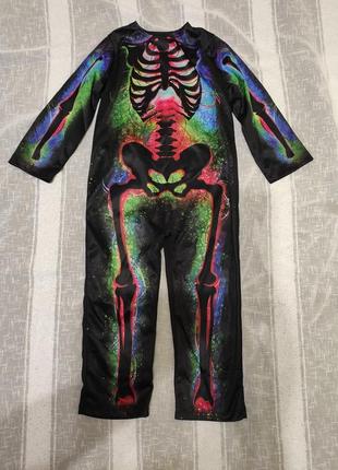 Карнавальный костюм скелет, костной бессмертный на 5-6 лет