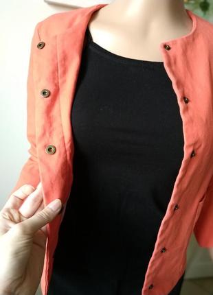 Яркий жакет/блейзер/пиджак теракотового цвета от zara -xs2 фото