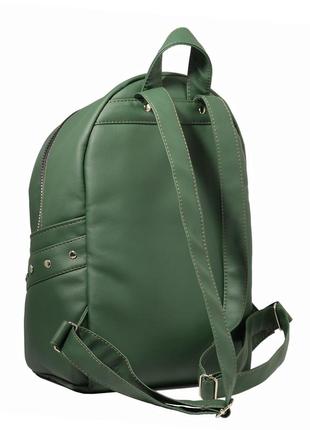 Жіночий рюкзак зелений3 фото