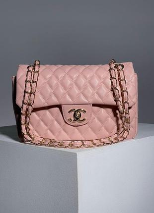 Жіноча стильна  рожева сумка з ременем через плече 🆕середня популярна сумка