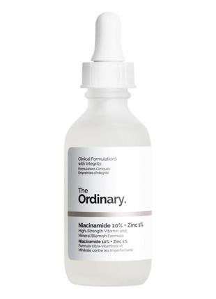 Сироватка supersize the ordinary niacinamide 10% + zinc 1% 60ml проти зморшок та висипань з вітаміном в3 та цинком