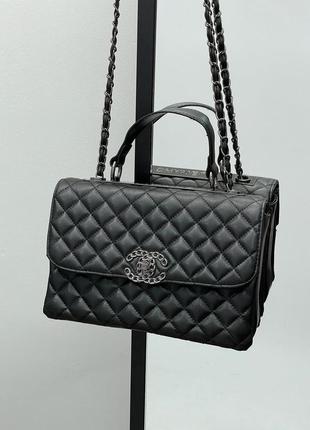 Женская стильная   черная  сумка с ремнем через плечо🆕 сумка на ручке