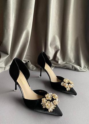 ❤️ шикарные туфли лодочки с брошью