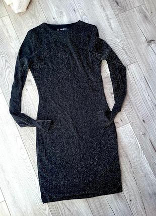 Мерцающее платье сетка shein s-m