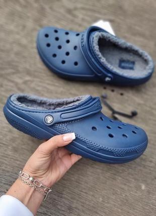 Чоловічі теплі сабо crocs lined